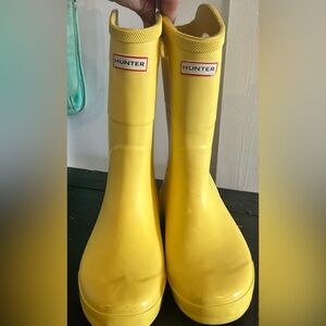 Hunter Kids Classic Yellow Rain Boots